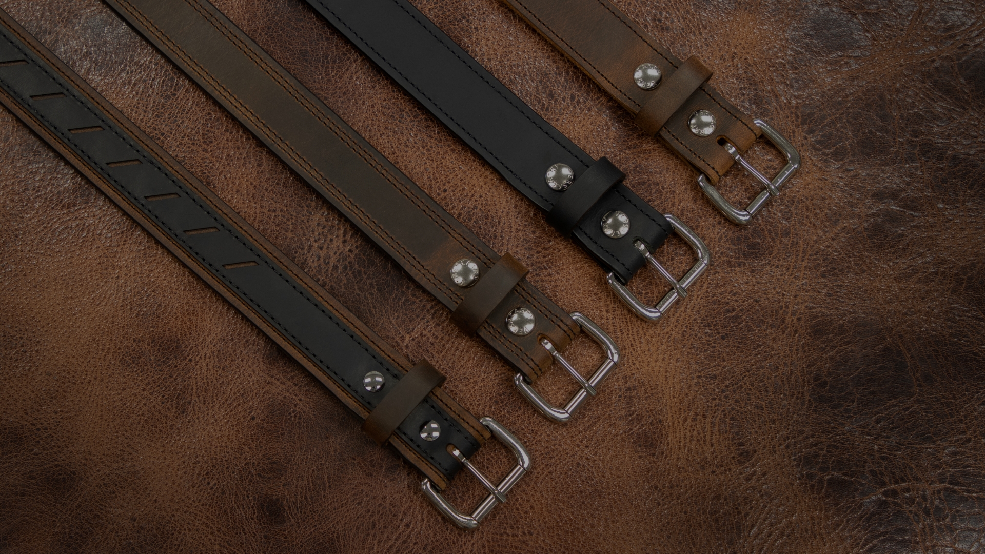 Graber Harness Black Leather Tool Belt Suspenders W/ Belt Loops.x Stainless Snap  Hooks.2 Shoulder Pads .made in USA 