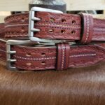 Mens Casual Bison Leather belt
