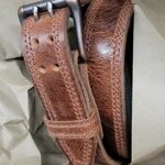 Rustic Glazed Russet brown Leather Belt