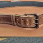 Rustic Glazed Russet brown Leather Belt